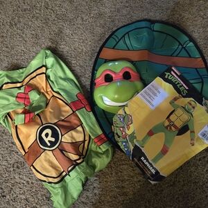 Ninja Turtle Kids Costume - Green and Red Medium 6-8